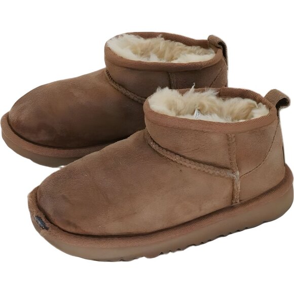 UGG Chestnut Girls Teddy Boots W Classic Ultra Mini Size 13 Toddler - Picture 2 of 6